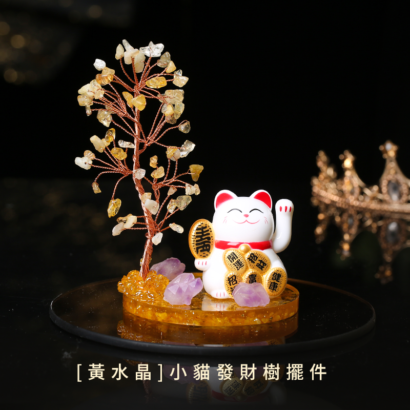 Lucky cat and fortune tree ornaments