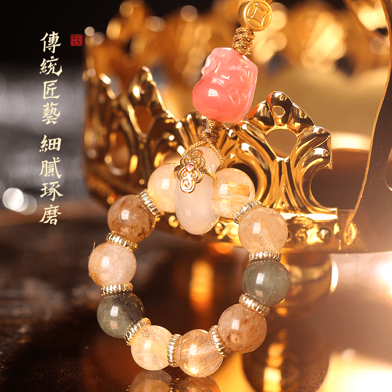 富貴彩发晶貔貅手機鏈 - 先知命局開運風水吉祥物旗艦店 - 麥玲玲代言品牌