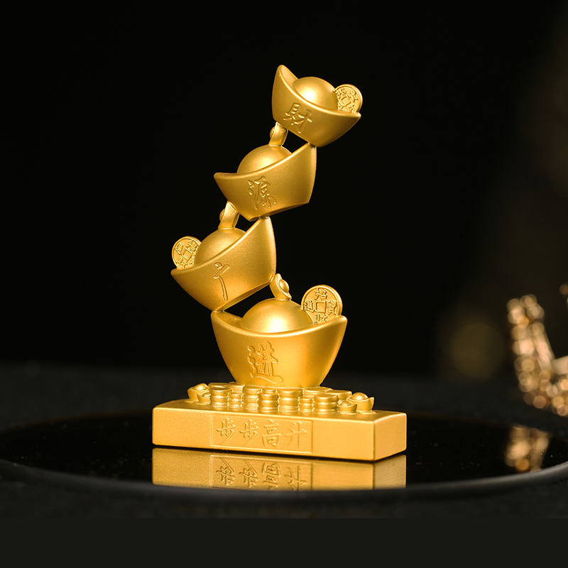 Step by step gold ingot ornaments
