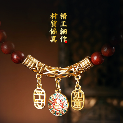 黃銅葫蘆小葉紫檀車掛福祿吉祥汽車後視鏡掛件掛飾