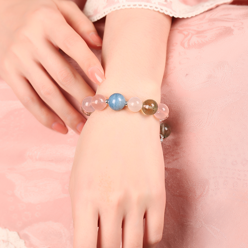 Aquamarine Fortune Double Bracelet 